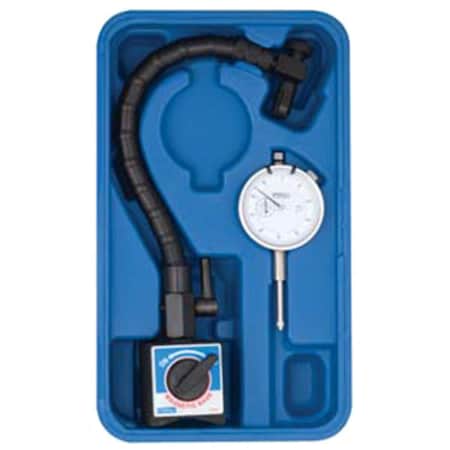 Fowler Fred V. Fowler Fow72-641-300 Flex Arm Base & White Face Dial Indicator Combo FOW72-641-300